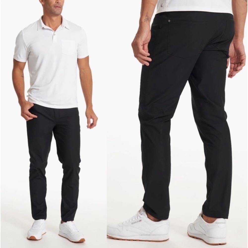 Vuori Meta Pants Black size 30 Slim Fit Performance Stretch Tech Trousers V430